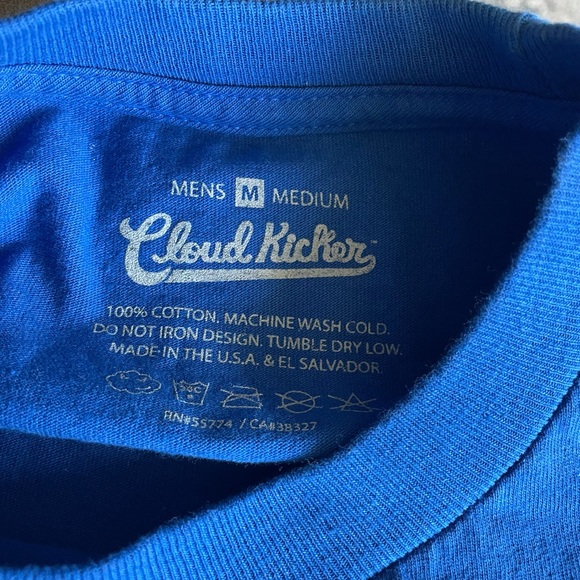 Cloud Kicker Heaven Hell Blue T Shirt sz. M - Picture 3 of 4